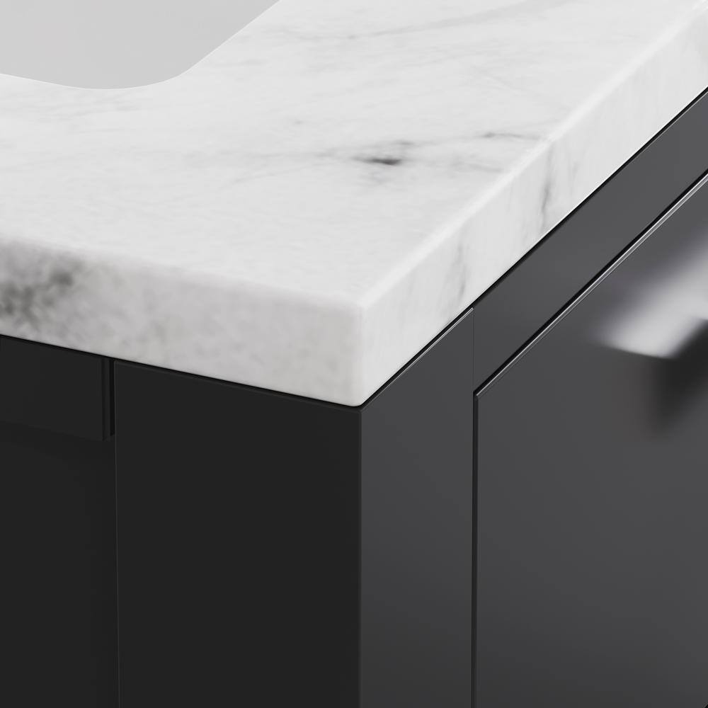 Water Creation 24 in. Vanity in Espresso with Marble Vanity Top in Carrara White Madison 24E