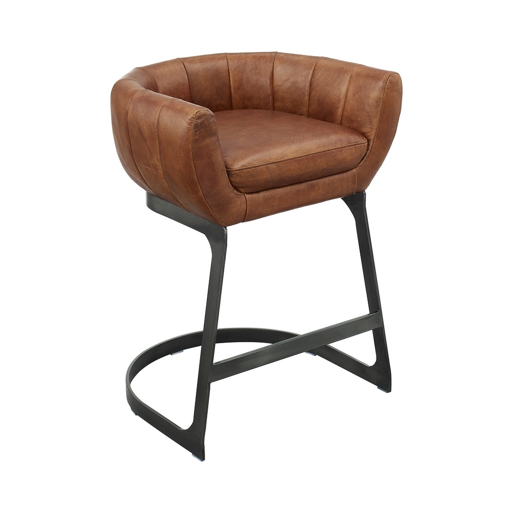 Art Leon Genuine Leather Barstool Counter Stool