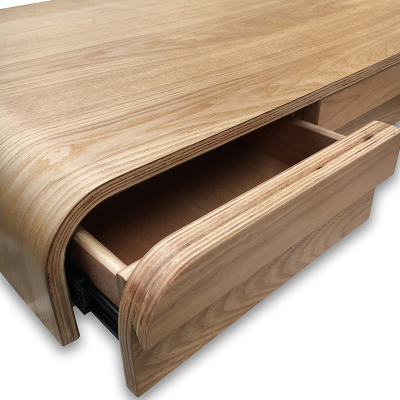 CELIO Study Desk with Storage 1.2M - Natural Ash Oak