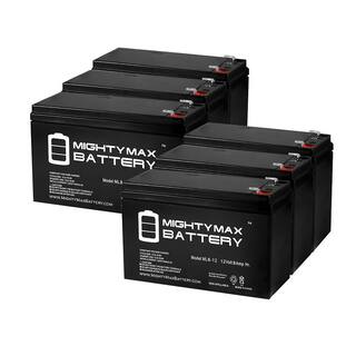 MIGHTY MAX BATTERY ML8-12 - 12V 8AH Big Game 12V Game Feeder Battery - 6 Pack MAX3429719