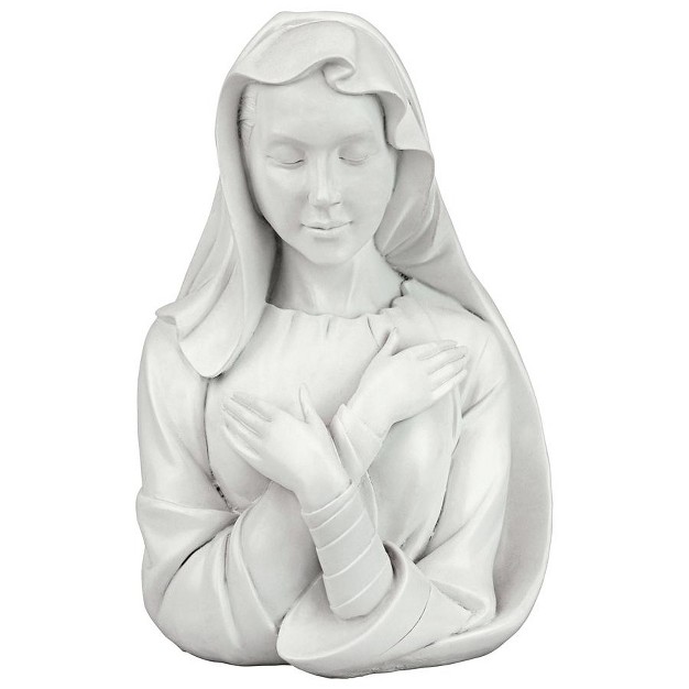 Design Toscano Blessed Virgin Mary Lady Of Grace Bust Statue White