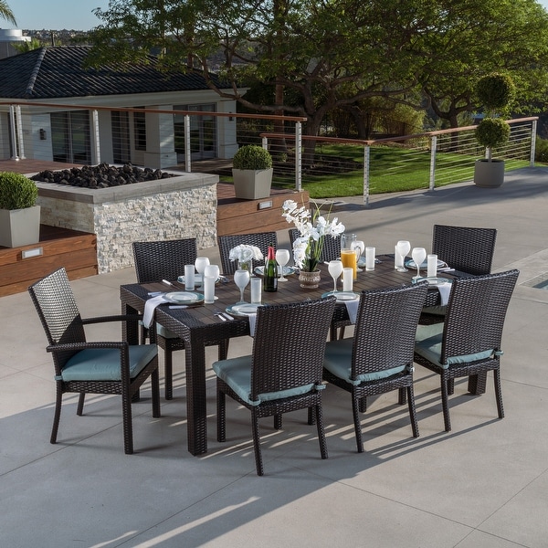 Deco 9 Piece Aluminum Outdoor Patio Dining Set