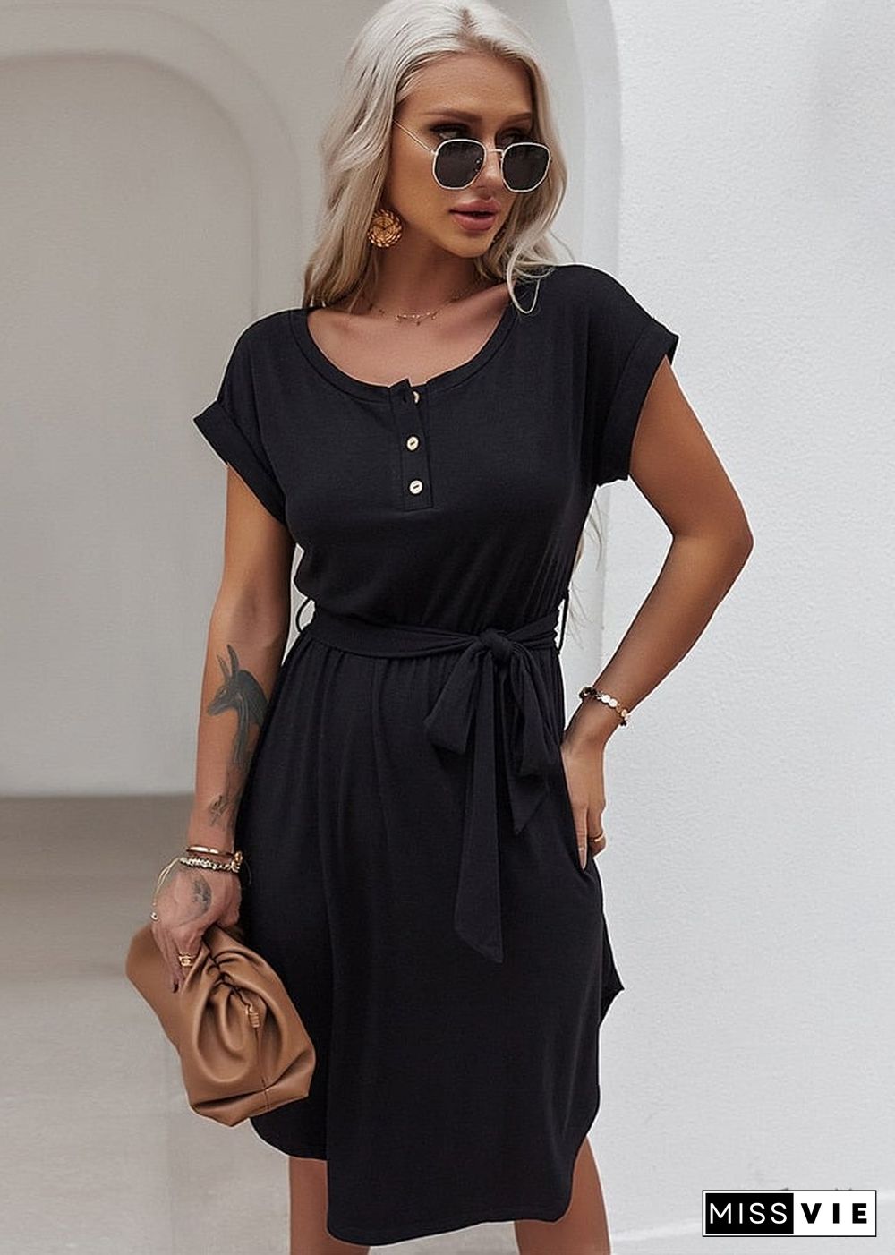 Boho Casual Style Midi Dress Anaya