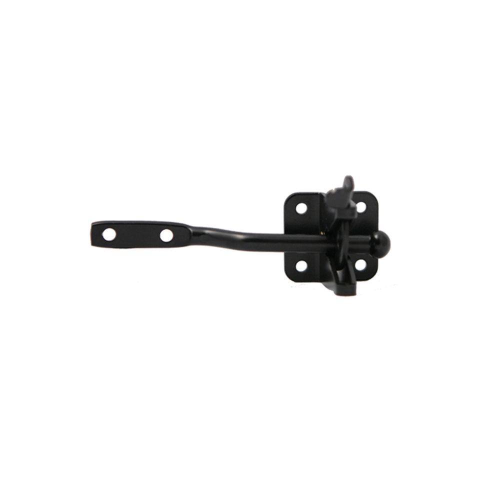 FORGERIGHT Black Aluminum Fence Gravity Latch 861319