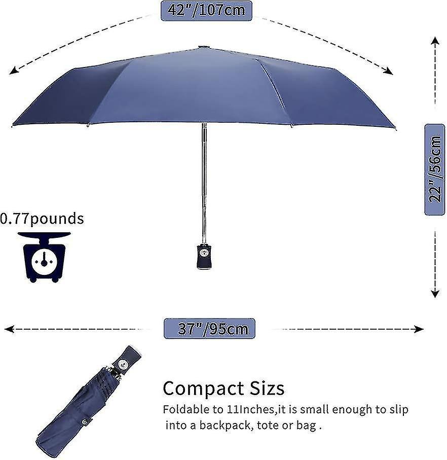 Liangnv Uv Sun Umbrella Compact Folding Travel Umbrella Auto Open And Close For Windproof， Rainproof