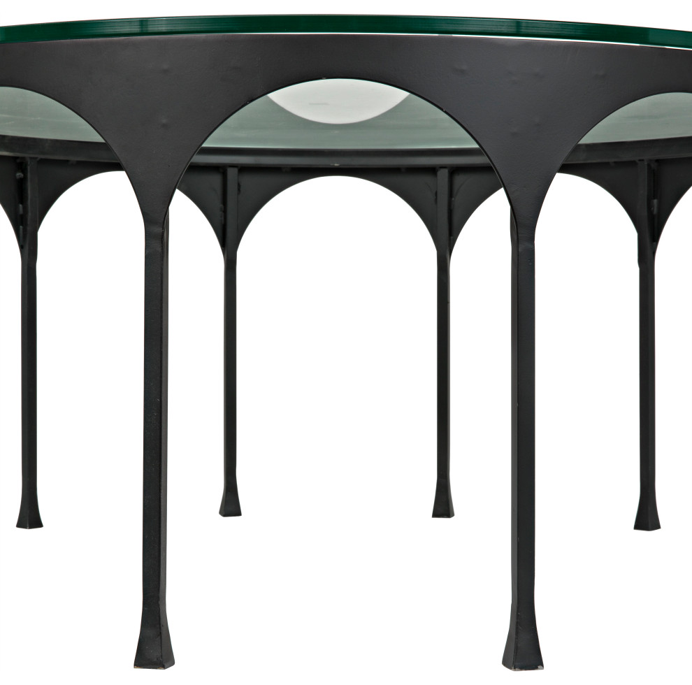 Achille Coffee Table  Black Metal   Transitional   Coffee Tables   by HedgeApple  Houzz