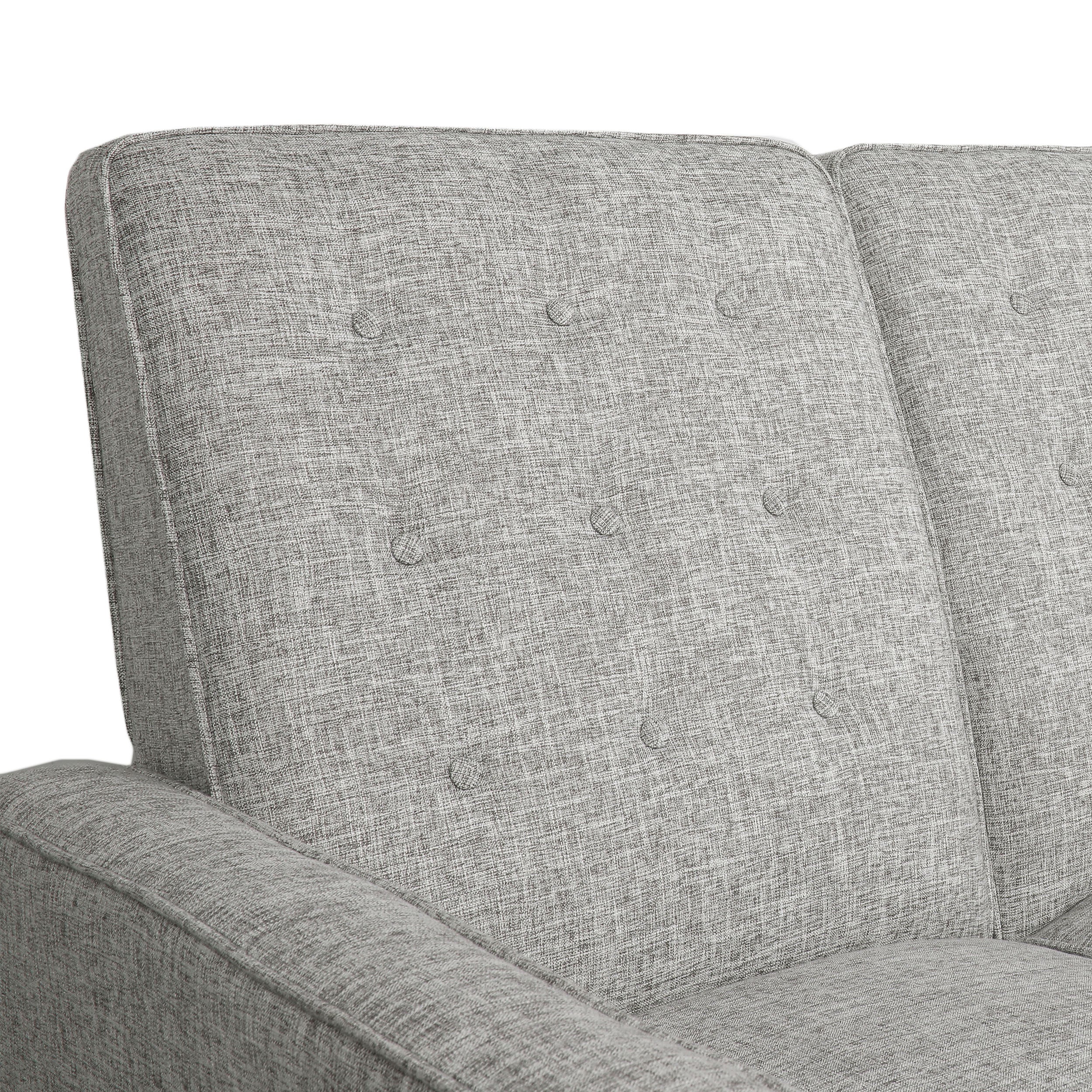 Manville Contemporary Tufted Loveseat Pushback Recliner