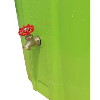 FreeGarden RAIN 55 Gal. Rain Barrel Green with Brass Spigot EWC-15