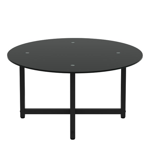 Round Whole Black Coffee Table