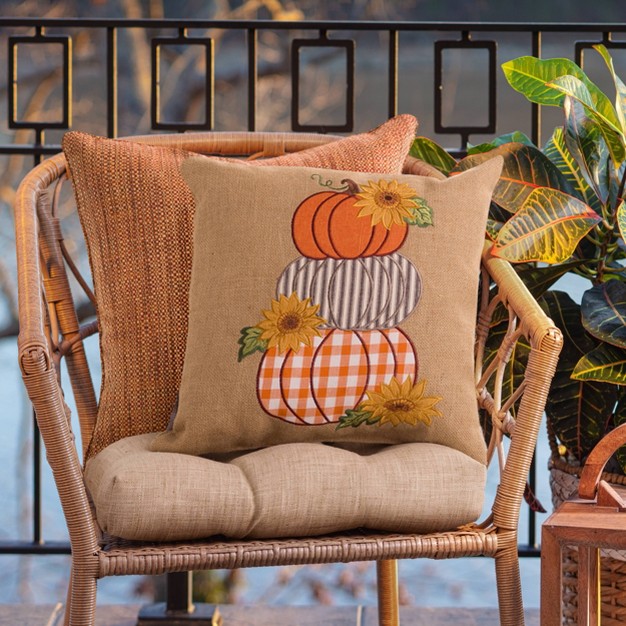 Indoor Thanksgiving Squash Square Throw Pillow Pillow Perfect