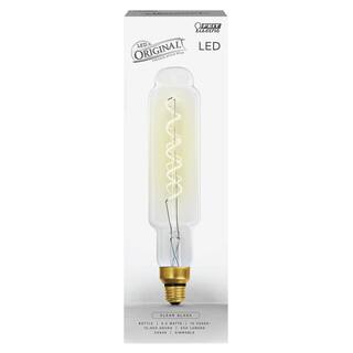 Feit Electric 60-Watt Equivalent Bottle Edison LED Clear Glass Vintage Oversized Spiral Filament Light Bulb Warm White 2000K (1-Bulb) VBSCL820FIL