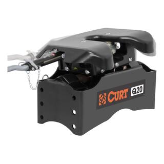 CURT Q20 5th Wheel Hitch with Roller and Ram Puck System Adapter 16687