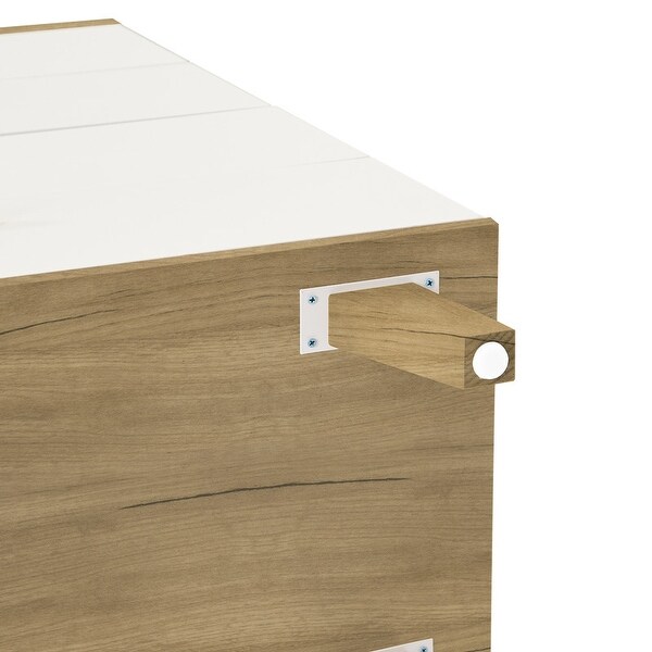 Rosewood White 4-Drawer Chest Storage Cabinet Dresser Organizer - - 36862277