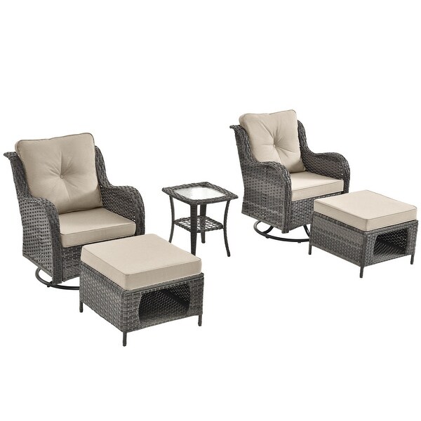 9 Piece Outdoor Patio Furniture SetOutdoor Swivel Rocker Chair Set