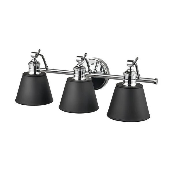 Millennium Lighting Layne Vanity Fixture in Multiple Finishes with Metal Shades