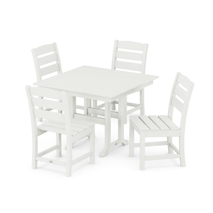 Polywood Lakeside Side Chair 5-Piece Farmhouse Dining Set in Vintage Finish PWS1149-1-V