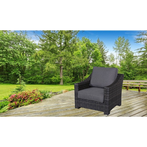 Bora Bora Wicker Patio Club Chair Gray Teva