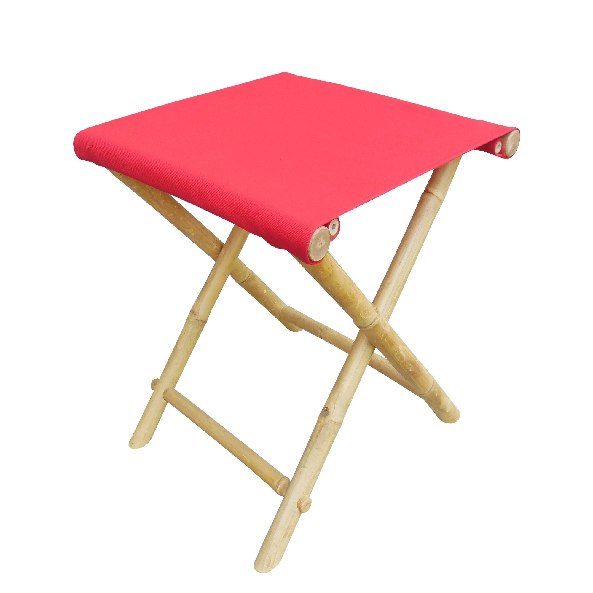 Red Bamboo luggage rack / Stool