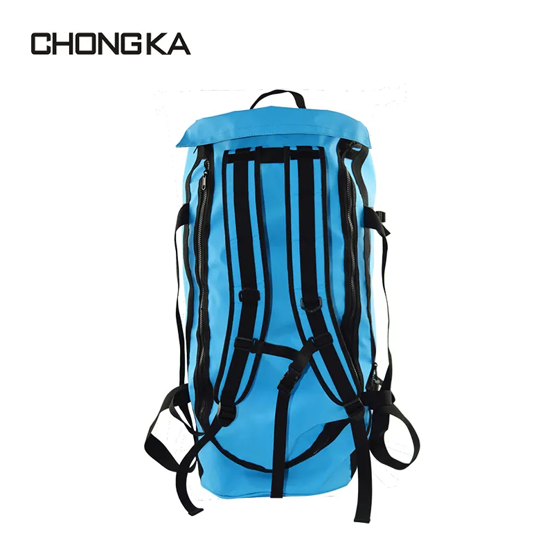 Large capacity travel hiking camping PVC business trip waterproof backpack unisex outdoor mountaineering storage bag