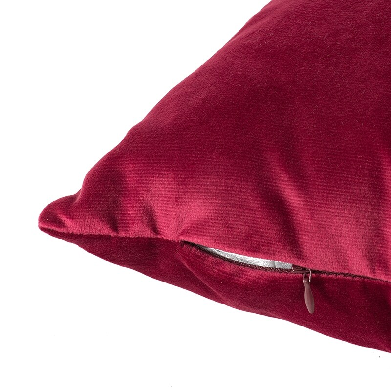 A B Home 18 inch Red Velvet Accent Pillow