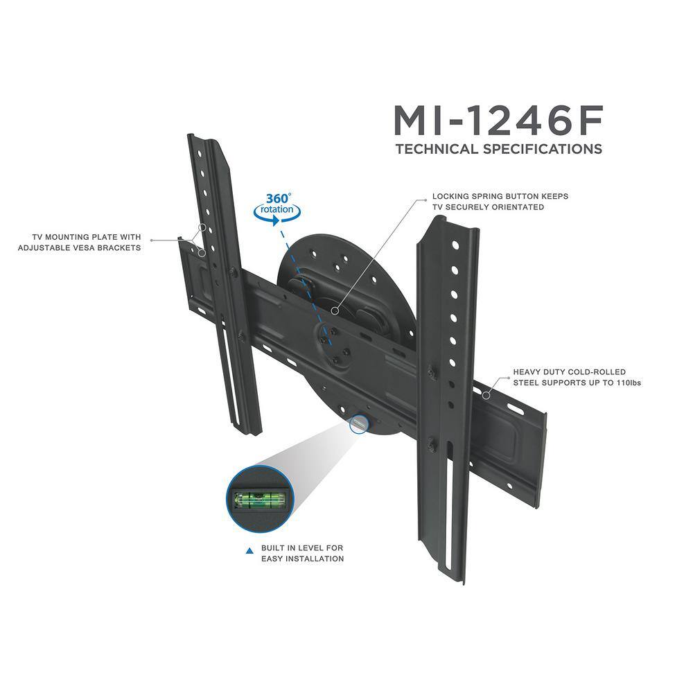 mount-it! mount-it TV Wall Mount With Full 360 Rotation for 32 in. to 60 in. MI-1246F