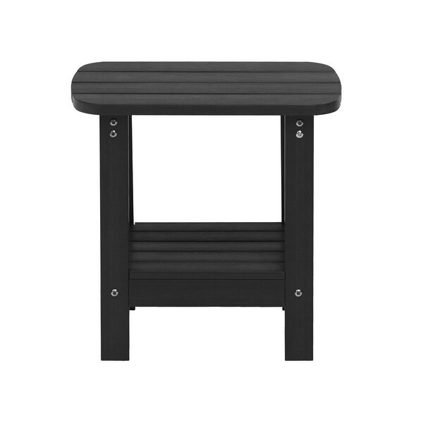 Clihome HIPS Outdoor Double Floor Resin Side Table