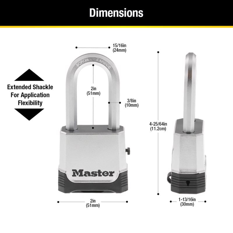 PADLOCK DBL LOCK STL 2