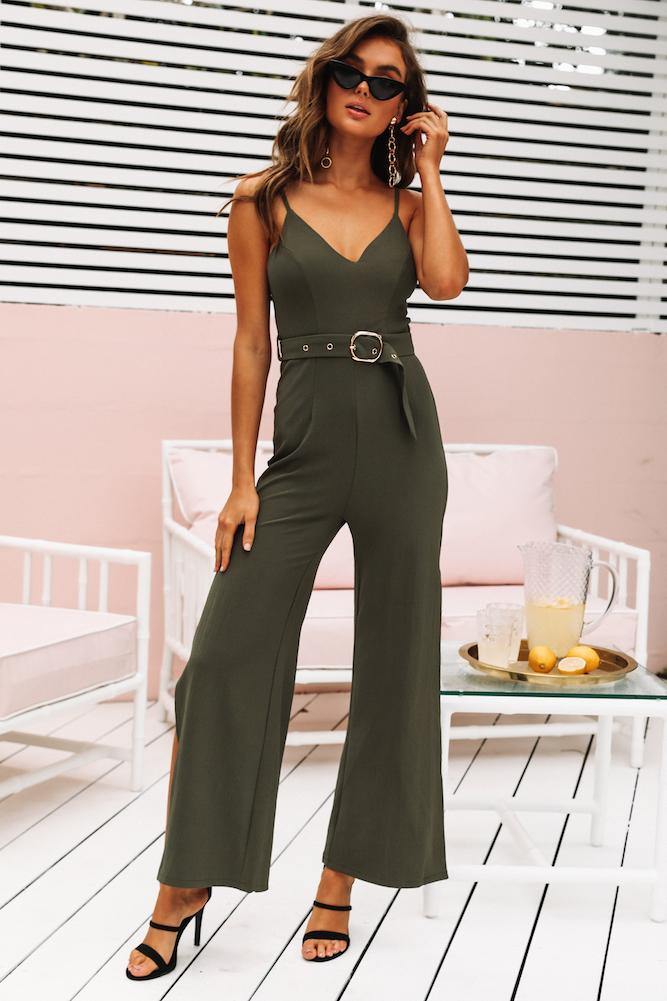 No Tricks Jumpsuit Khaki