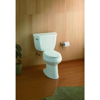 KOHLER Highline Classic 2-piece 1.6 GPF Single Flush Elongated Toilet in White Seat Not Included K-3493-0