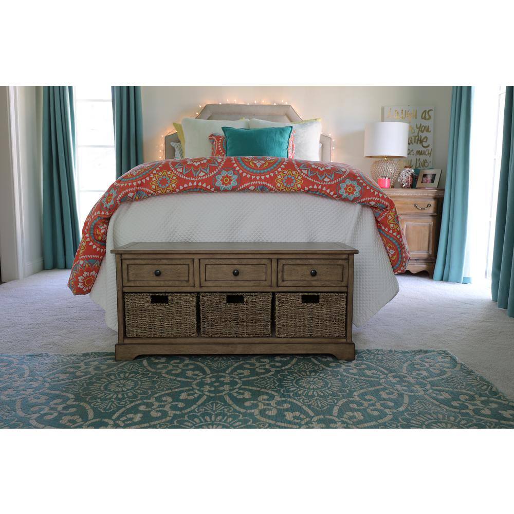 Decor Therapy Montgomery Black Storage Bench FR1729