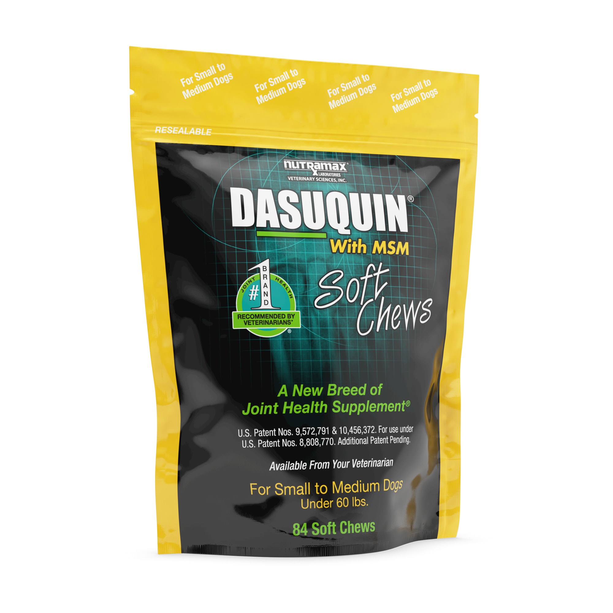 DASUQUIN With MSM Soft Chews for Small to Medium Dogs Under 60 lbs.， Count of 84