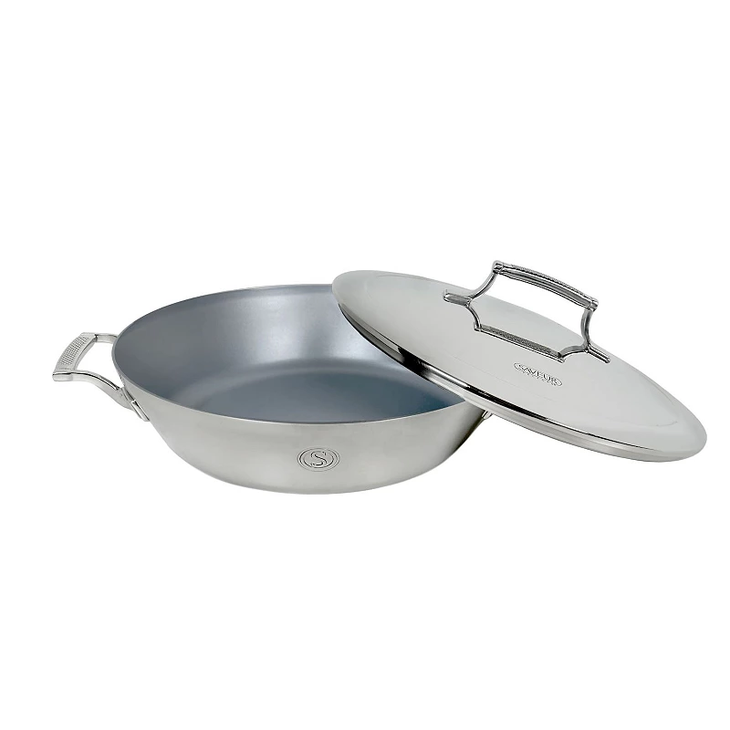 Saveur Selects Voyage Triply 12-in. Nonstick Everyday Pan with Lid