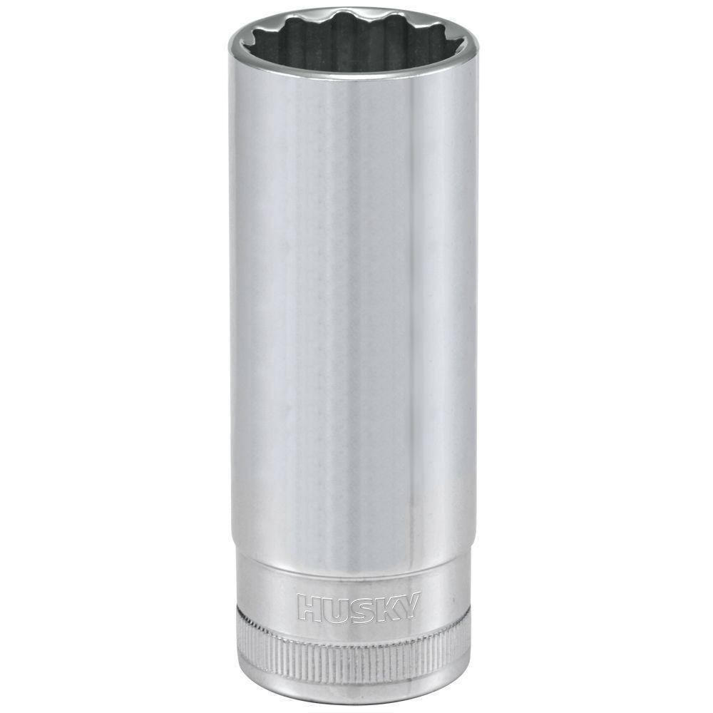 Husky 12 in. Drive 21 mm 12-Point Metric Deep Socket H2D12P21MM