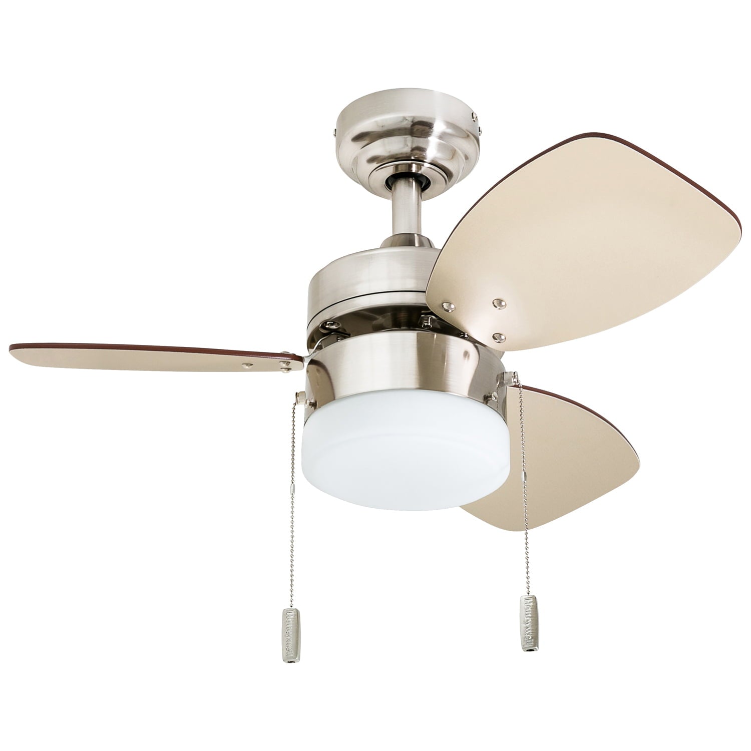 Honeywell Ocean Breeze 30-InchBrushed Nickel Small 3 Blade LED Ceiling Fan with Light