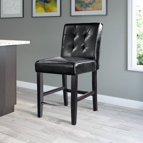 CorLiving Antonio Bonded Leather Counter Height Barstool