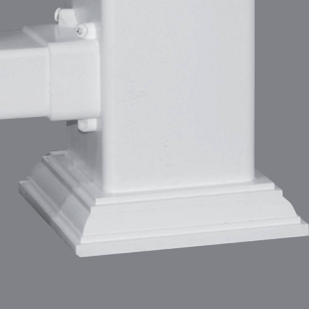 Veranda 4 in. x 4 in. White New England Base Trim 73003582