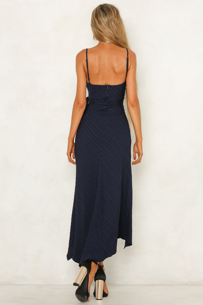 Kisses On The Forehead Midi Dress Navy