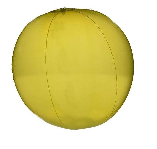 Swimline 20 Inflatable 6 panel Transparent Swimming Beach Ball Swimming Pool Toy Yellow