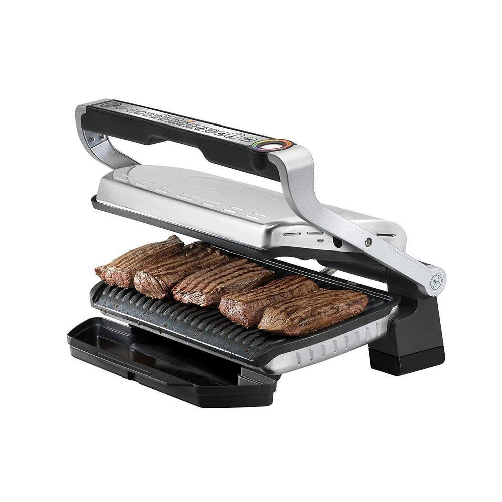 T-fal Stainless Steel SOPTIGRILL+ XL Indoor Grill With Automatic Programming GC722D53