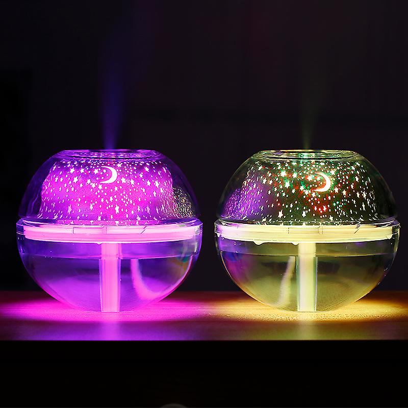 500ml Air Humidifier Usb Ultrasonic Aromatherapy Diffuser With Star Sky Lamp For Home Babyroom Mini Electric Mist Maker Fogger