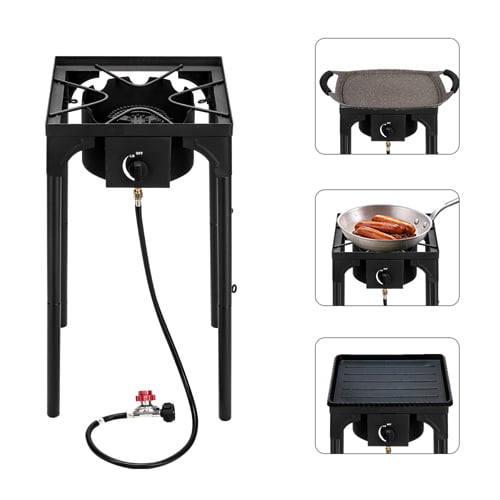 Ktaxon Outdoor Propane EX31-51 Single Burner 75,000BTU with 0-20 Psi High Pressure Adjustable Regulator 15"