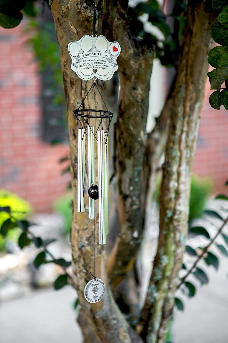 Pawprints Left by You Pet Memorial Windchime