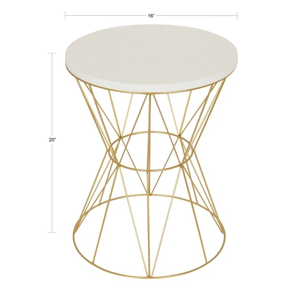 Kate and Laurel Mendel Round Metal End Table - 16x16x20