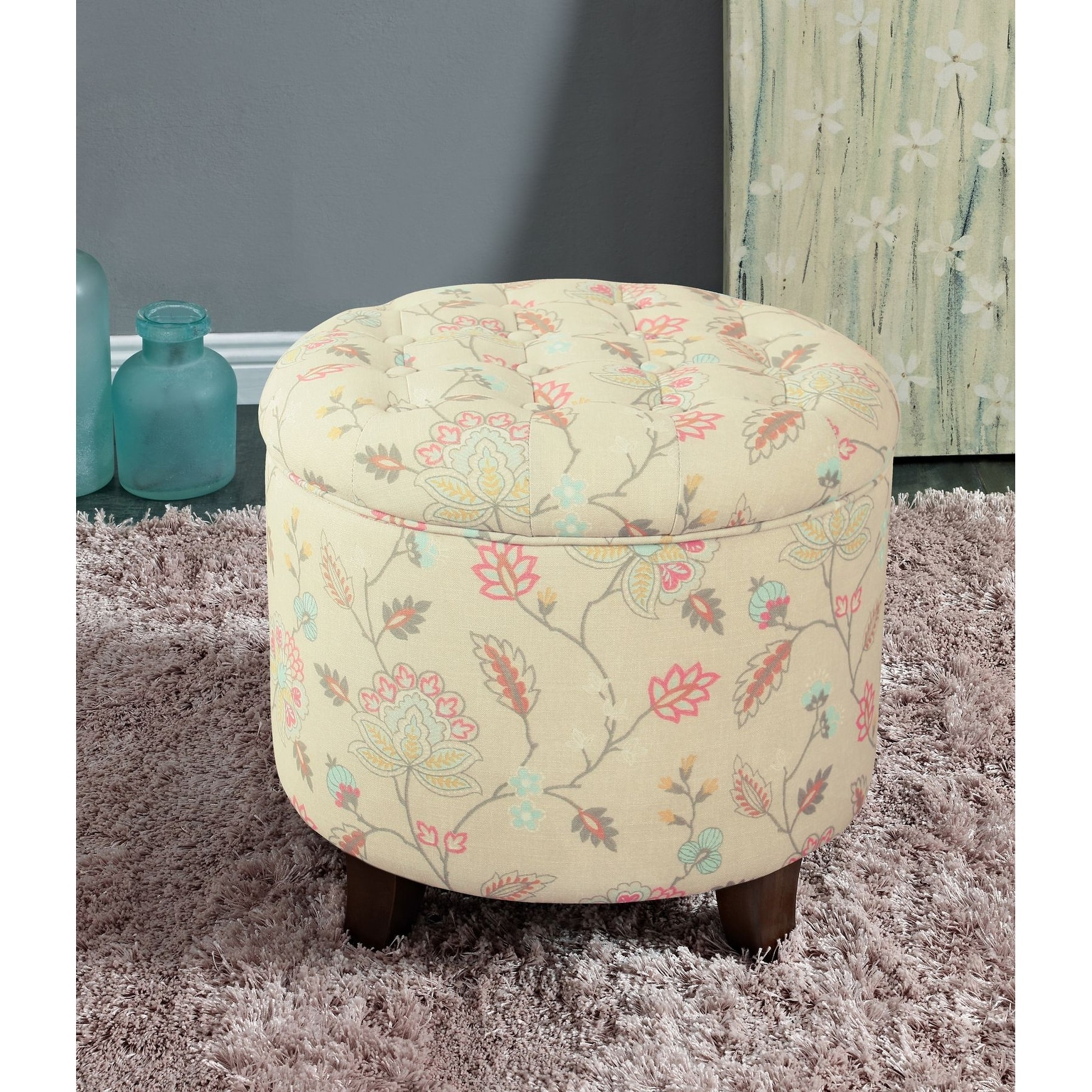 Carson Carrington Melahverfi Boho Tufted Storage Ottoman