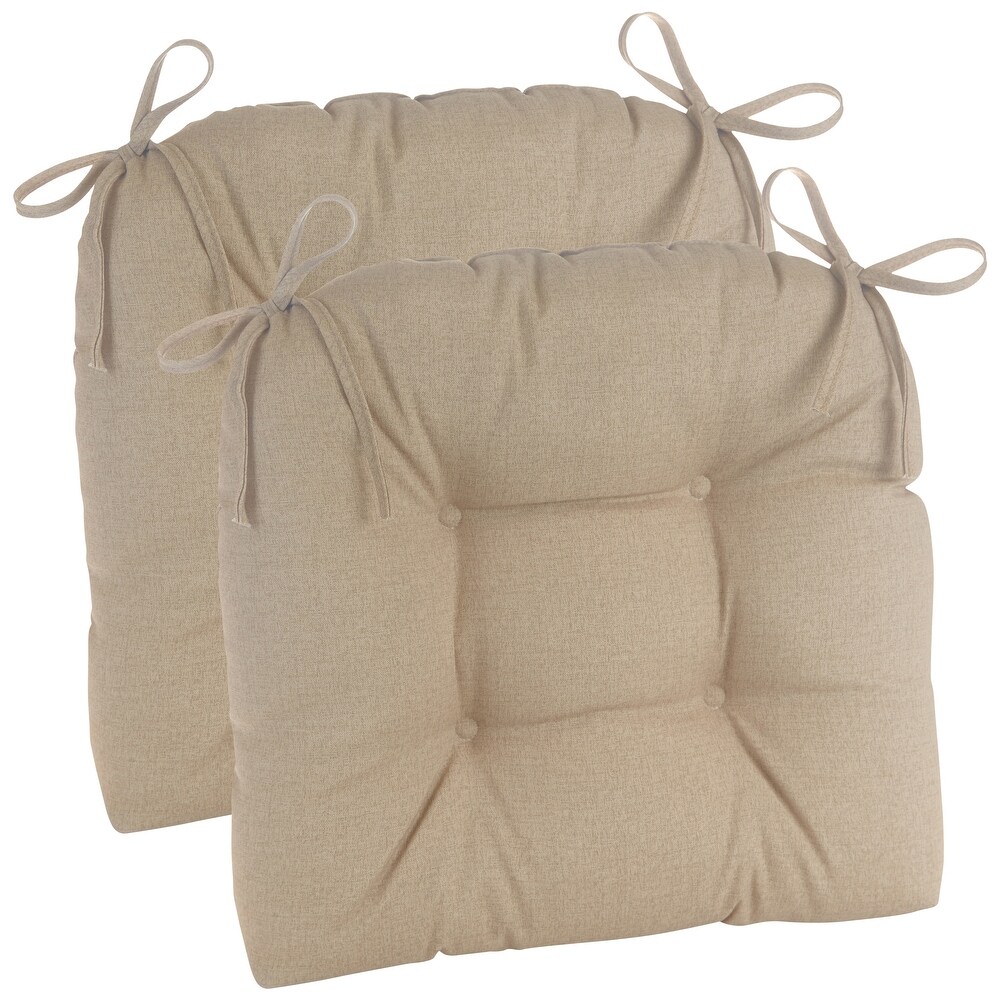 Klear Vu Wicker Solarium Indoor/Outdoor Tufted Chair Cushion Set