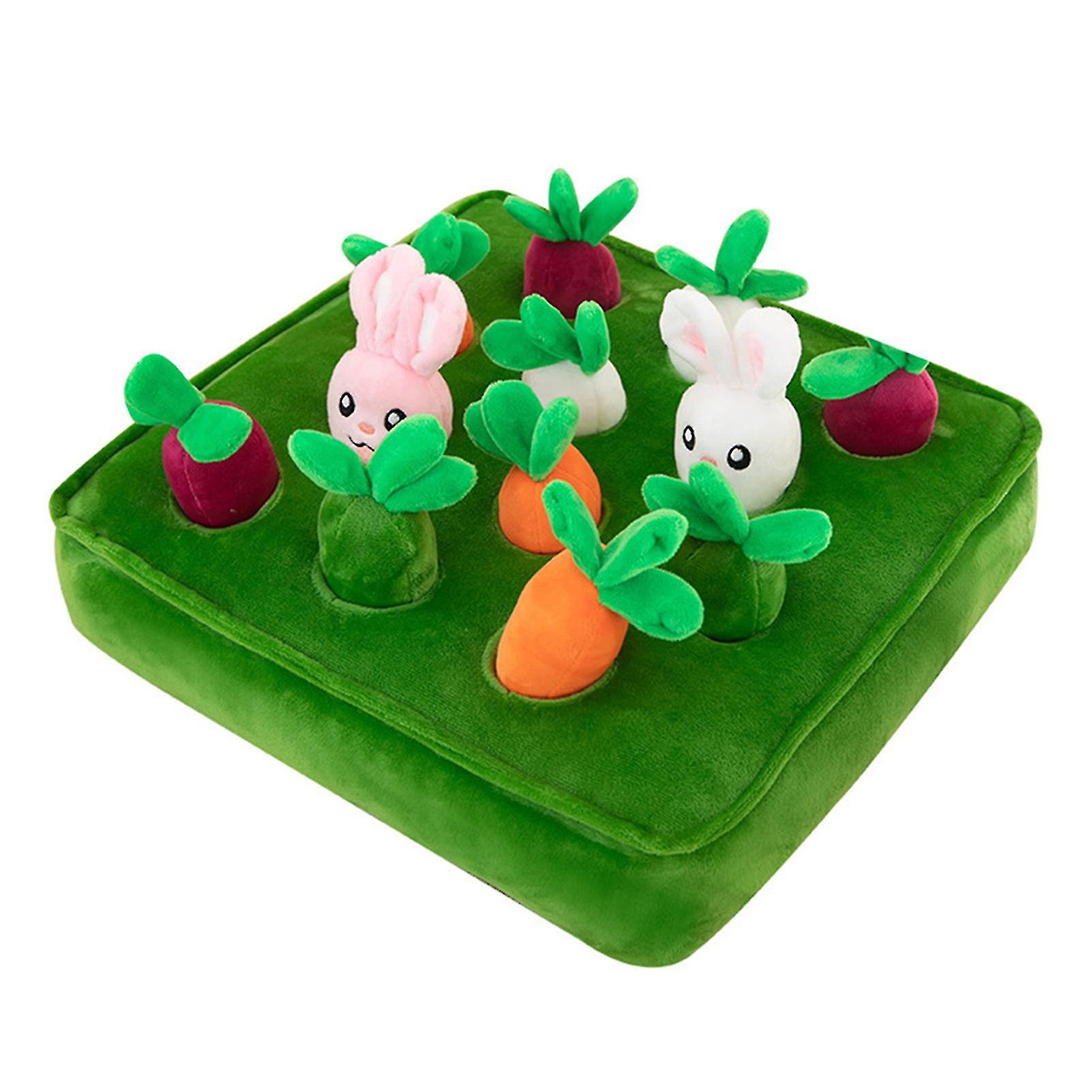 Pull Radish Carrot Toy With 10 Carrots and 2 Rabbits Early Education Toys For Kids