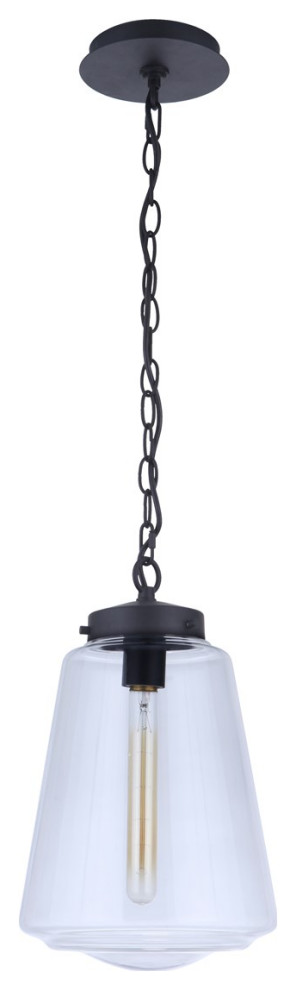 Craftmade Laclede 1 Light Outdoor Pendant ZA3821 MN   Midnight   Transitional   Outdoor Hanging Lights   by Lighting and Locks  Houzz