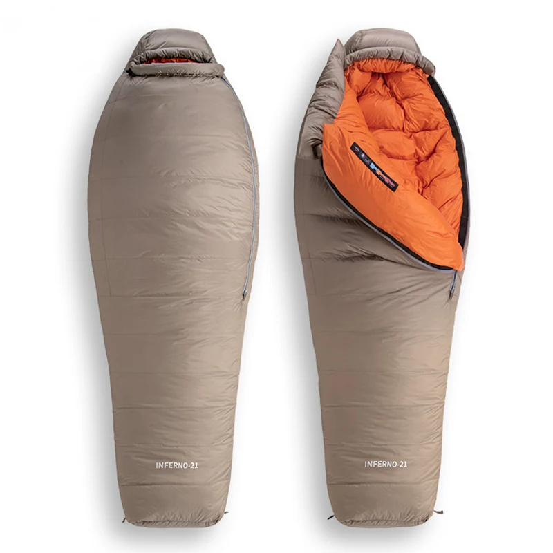 Nature White Goose Down Sleeping Bag Hiking Mummy Adult Windproof Waterproof Sleeping Gear For Outdoor Camping And Hiking