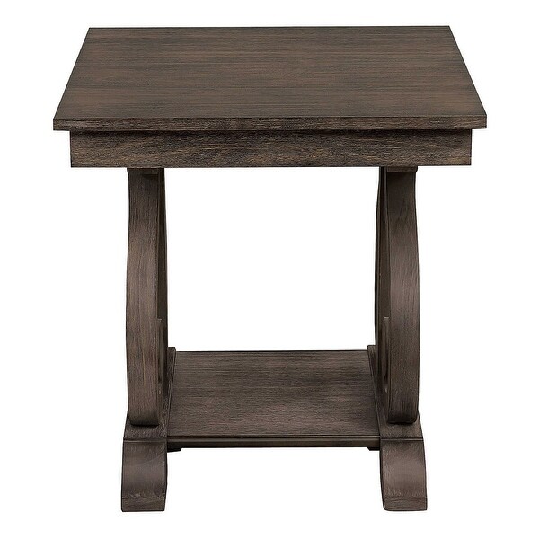 Classic Traditional End Table with Bottom Shelf