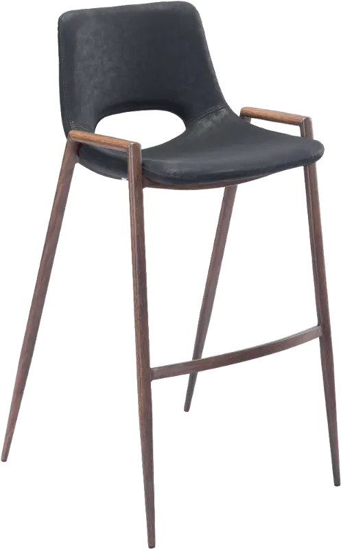 Desi Black Bar Stool， Set of 2